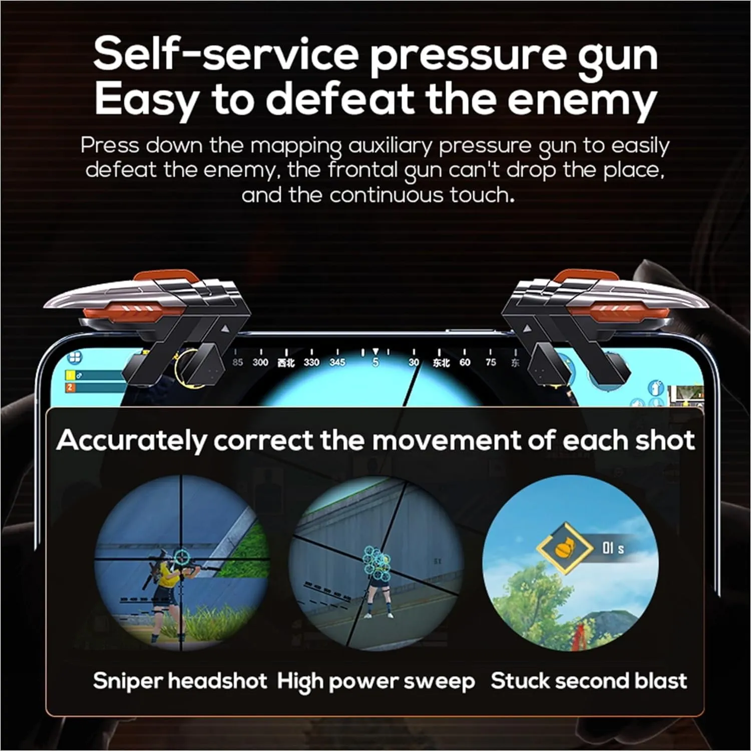 تریگر و دسته بازی لیزری شش انگشتی موبایل برند Memo مدل AK06 -قاب باز تریگر و دسته بازی لیزری شش انگشتی موبایل برند Memo مدل AK06 -قاب باز