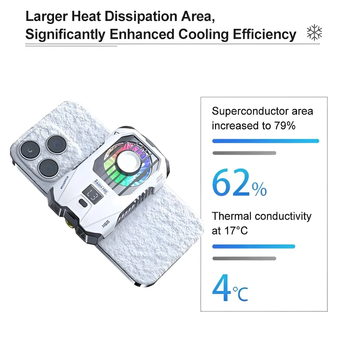 فن خنک کننده بازی موبایل رادیاتوری باتری دار مدل X136 (3)