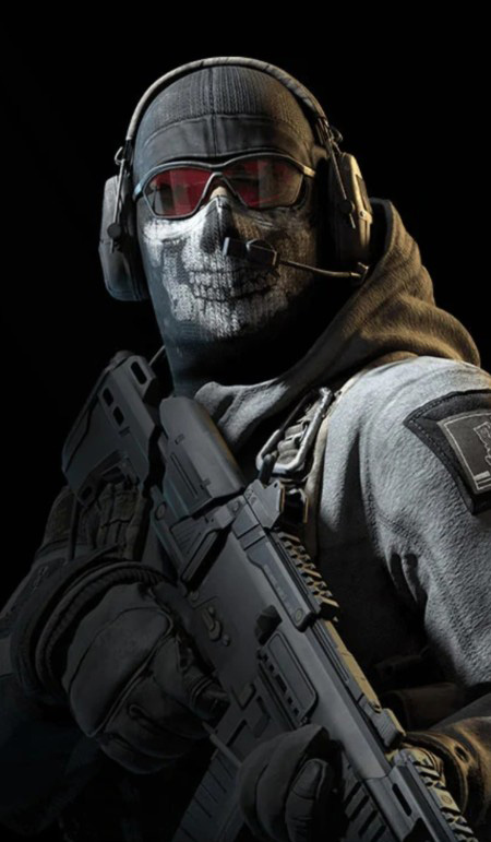 تصویر رسمی Ghost Call of Duty با ماسک اسکلتی معروف